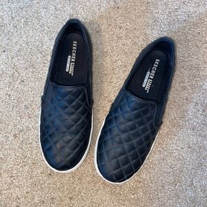 black cushion slip on shoes